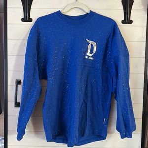 Disneyland Spirit Jersey NWOT XS Blue with Silver Sparkle